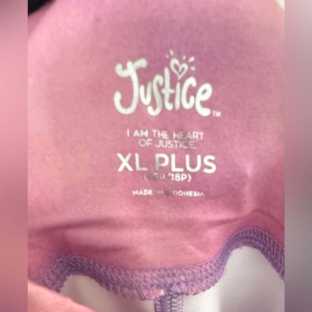 Justice Purple and Pink Tie-Dye Leggings - Picture 3 of 3
